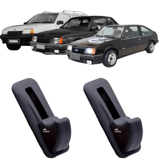 Imagem de Par Puxador Acionador Banco Chevette Sedan Ipanema Kadett Preto