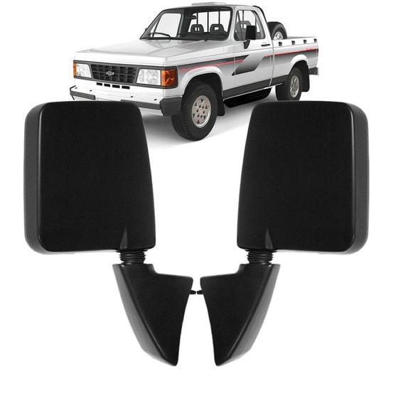 Imagem de Par Retrovisor Chevrolet C20 1993 94 95 96 97 98 Preto