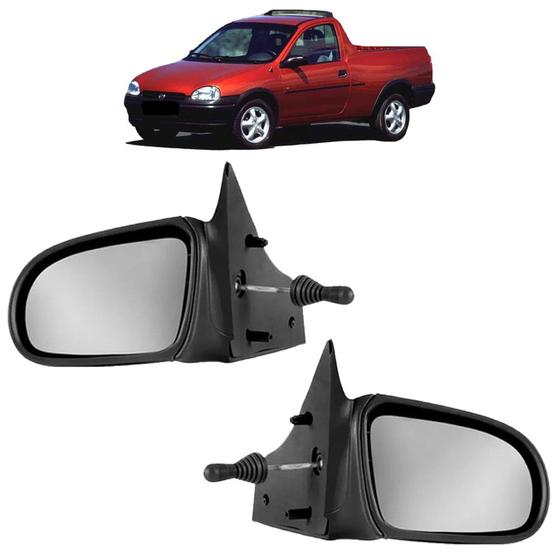 Imagem de PAR Retrovisor Corsa 2 e 4 Portas 1993 a 2002 Pick-Up Com Controle