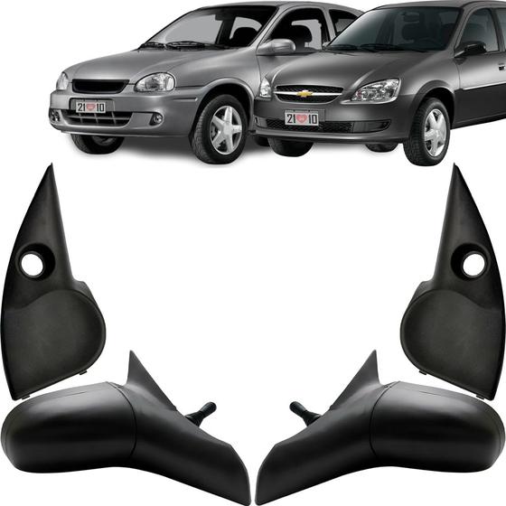 Par Retrovisor Corsa 94 a 15 com Controle com Abacamento - RETROVEX Imagem de Par Retrovisor Corsa 94 a 15 com Controle com Abacamento