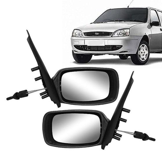 Imagem de Par Retrovisor Ford Fiesta 1996 a 2001 2/4P com controle