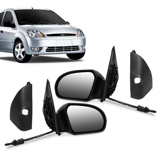 Imagem de Par Retrovisor Ford Fiesta 2002 a 2014 4P c/c e acabamento