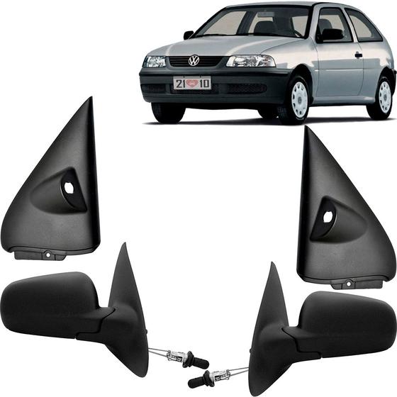 Imagem de Par Retrovisor Gol Sav G3 G4 2p com Controle e Acabamento