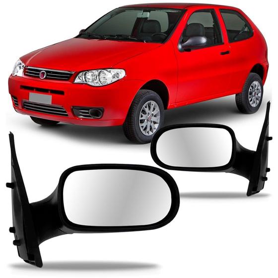 Imagem de Par Retrovisor Palio 2 Portas 2008 2009 10 2011 Sem Controle