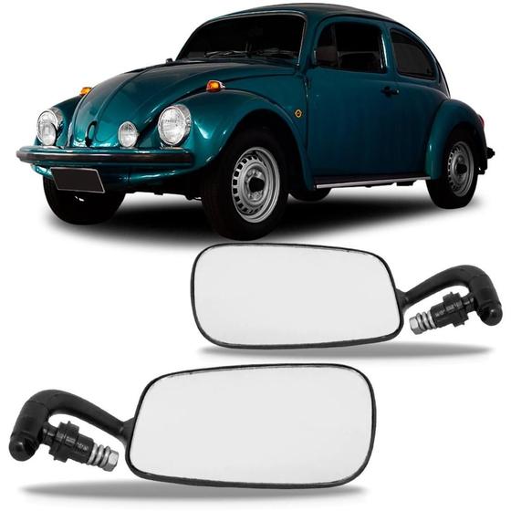 Imagem de Par Retrovisor Universal Fusca 1978 79 80 81 82 A 1996 Preto