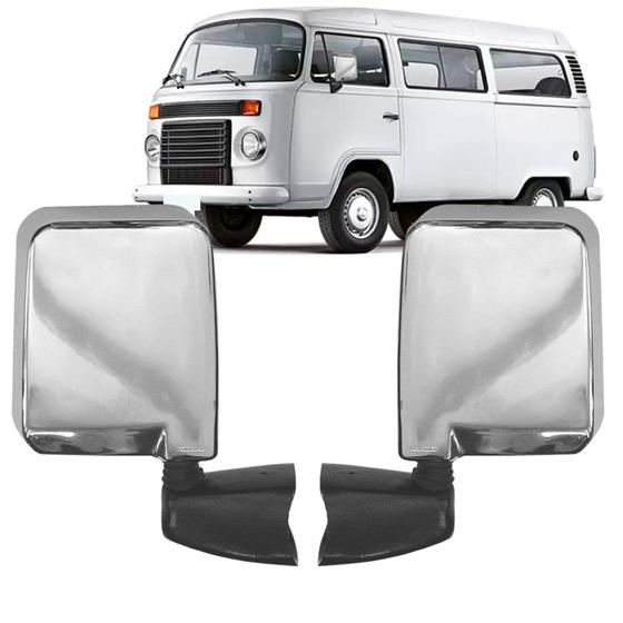 Imagem de Par Retrovisor Volkswagen Kombi Clipper 2004 05 06 Cromado