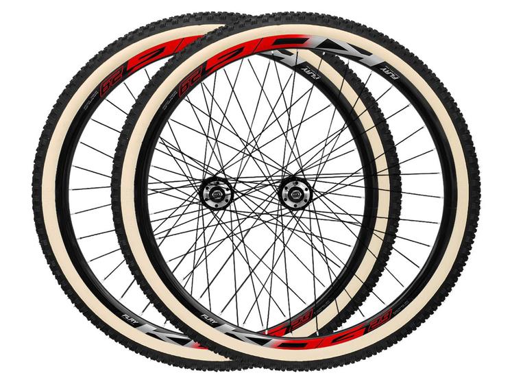 Imagem de Par Roda Aro 29 KOG Aero Rolamentado F. Disco Pneus Bege