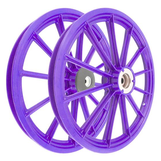 Imagem de PAR Roda Nylon Aro 16 Lilás Roxo Bicicleta Bike - Wester