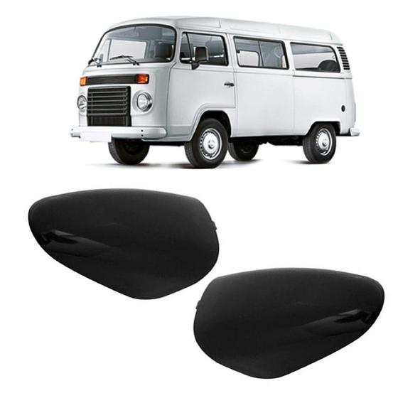 Imagem de Par Tampa Retrovisor Volkswagen Kombi 98 a 2014 Preto