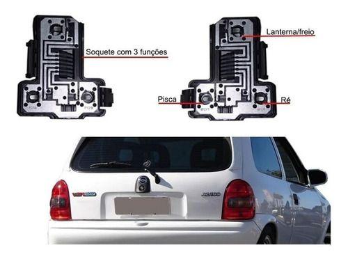 Imagem de Par Tampa Soquete Circuito Lanterna Bolha Corsa 2 Portas - Todas - Esquerdo e direito