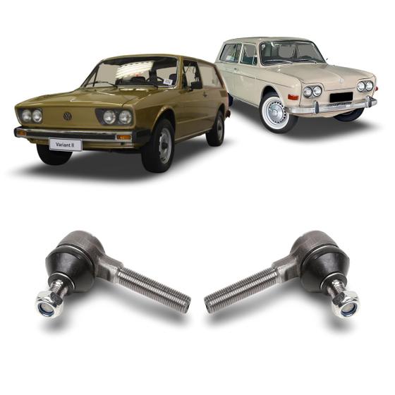 Imagem de Par Terminal De Direção Ponteira Pivô Suspensão Dianteira Volkswagen Variant 1970 1971 1972 1973 1974 1975 1976 1977