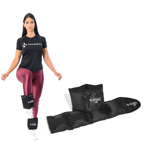 Par Tornozeleiras com Peso Caneleira para Academia 2 Kg Menor preço em Par Tornozeleiras com Peso Caneleira para Academia 2 Kg