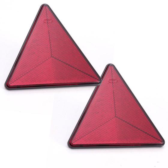 Imagem de Par Triângulo Refletivo Rubi  Reboque Carretinha Trailler 2 Pç