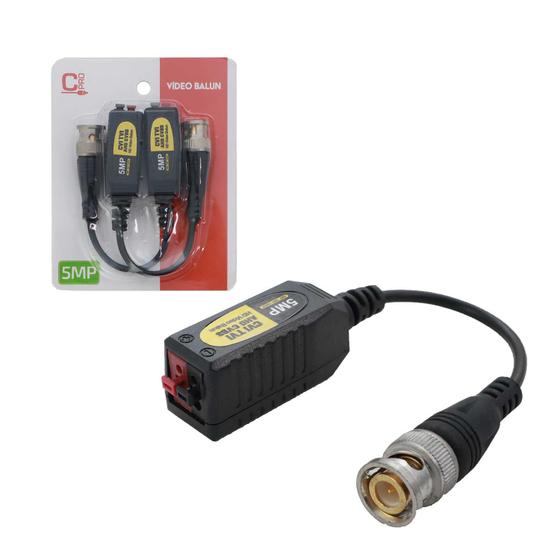 Imagem de Par Vídeo Balun Canal Passivo 5 Megas - Kit Com 2 Peças