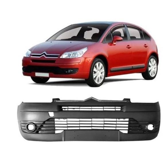 Imagem de Parachoque Dianteiro Citroen C4 1.6 2007 2008 2009 2010 2011 2012 2013 2014 Com Friso Cromado e Grades