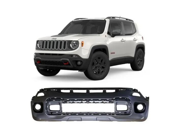 Imagem de Parachoque Dianteiro Jeep Renegade Trailhawk 2016 2017 2018 2019 2020 2021 Com Furo Reboque Diesel