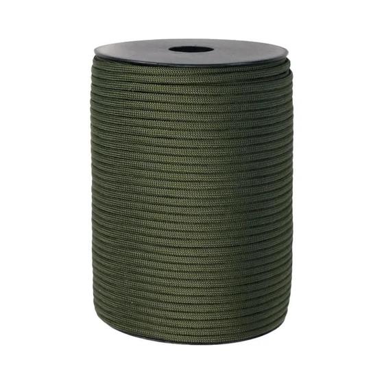 Imagem de Paracord Militar 4mm 100m - 9 Cordas Trançadas para Sobrevivência, Camping e Tendas