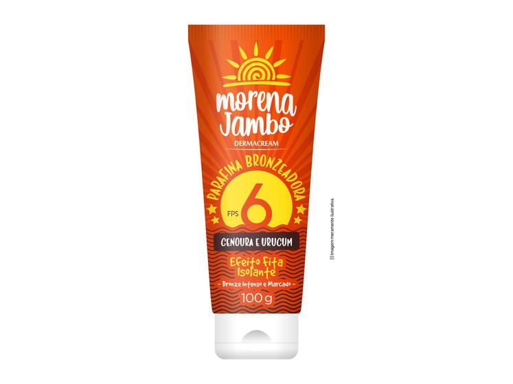 Imagem de Parafina Bronzeadora Morena Jambo Cenoura e Urucum FPS6 100g Dermacream