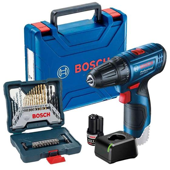Parafusadeira 12V GSR 120-LI Com Estojo de Brocas 30 Peças BOSCH Menor preço em Parafusadeira 12V GSR 120-LI Com Estojo de Brocas 30 Peças BOSCH