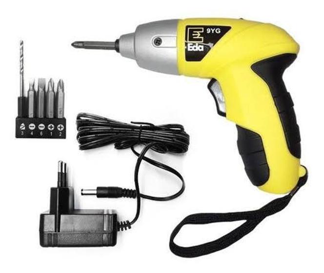 Parafusadeira a Bateria 4.8V com Lanterna LED e Carregador Bivolt - Eda Profissional Imagem de Parafusadeira a Bateria 4.8V com Lanterna LED e Carregador Bivolt - Eda Profissional