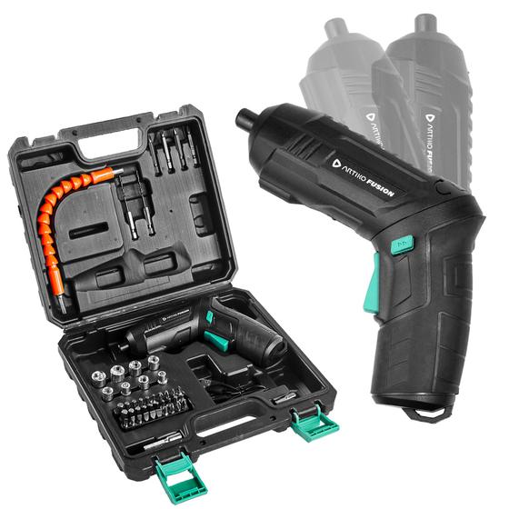 Imagem de Parafusadeira A Bateria Sem Fio USB Artiko Fusion Com Maleta 47 Peças