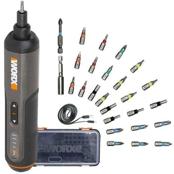 Imagem de Parafusadeira Bivolt 4v Wx240 Worx + Bits + Maleta