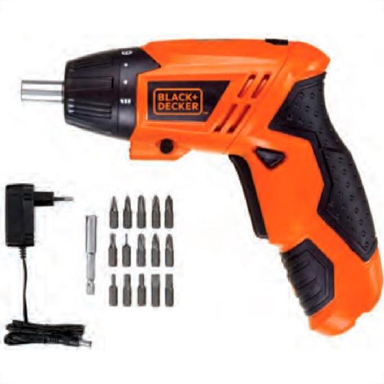 Imagem de Parafusadeira Black & Decker Bateria 4.8V Com Led Com 2 Posicoes 16Ac Kc4815B-Br