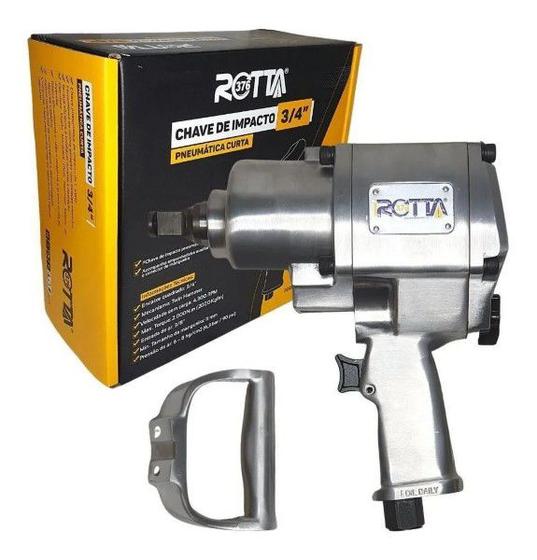 Imagem de Parafusadeira Chave De Impacto Pneumática Rotta376 4300 Rpm 3/4 Pol 200 Kgf