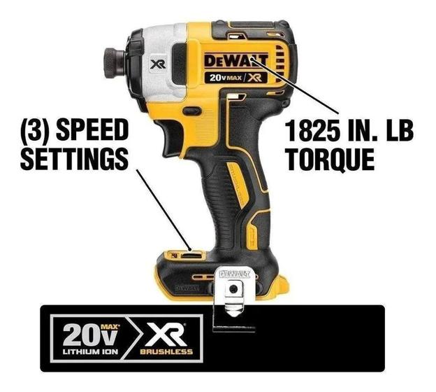 Imagem de Parafusadeira dewalt de impacto dcf887b 20v max xr brushless