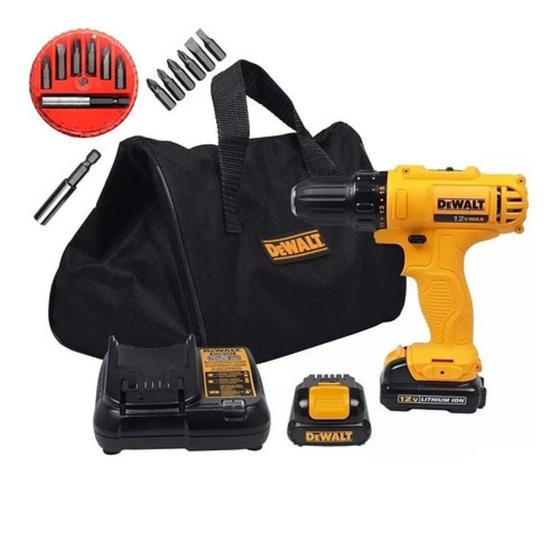 Imagem de Parafusadeira e furadeira 12,0v li-on 3/8 dewalt dcd700c2-br biv