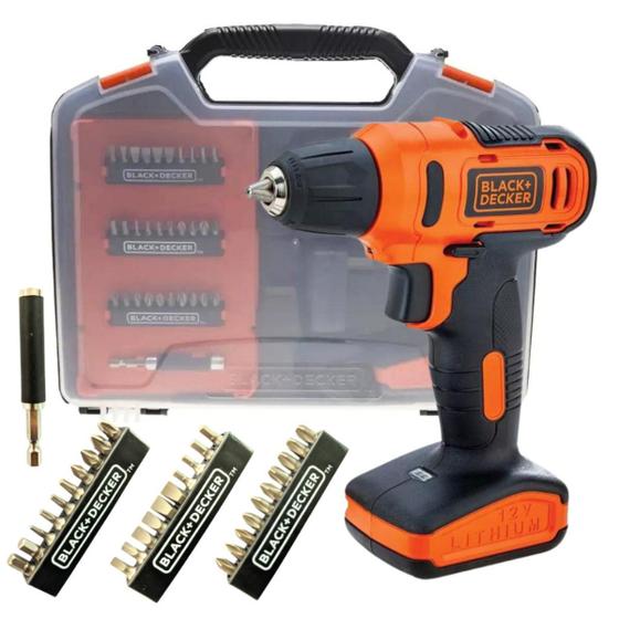 Imagem de Parafusadeira e Furadeira 12v C/31 Maleta e Acessórios LD12SC Black & Decker