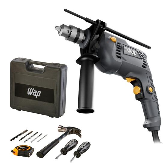 Parafusadeira e Furadeira de Impacto WAP WF 700K10 3/8" 700W 110V Menor preço em Parafusadeira e Furadeira de Impacto WAP WF 700K10 3/8" 700W 110V