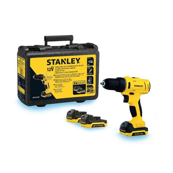 Parafusadeira e Furadeira Stanley com 2 Baterias e maleta 12V ÍON SCD121S2K Menor preço em Parafusadeira e Furadeira Stanley com 2 Baterias e maleta 12V ÍON SCD121S2K