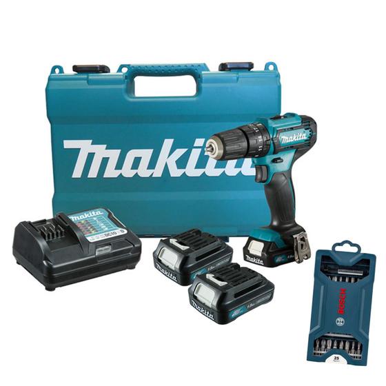 Imagem de Parafusadeira/Furad Impacto Makita 12V 2 Bat Hp333Dwye