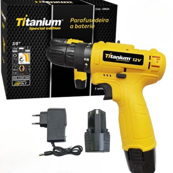 Parafusadeira Furadeira 12v 1,2ah 6238 Titanium