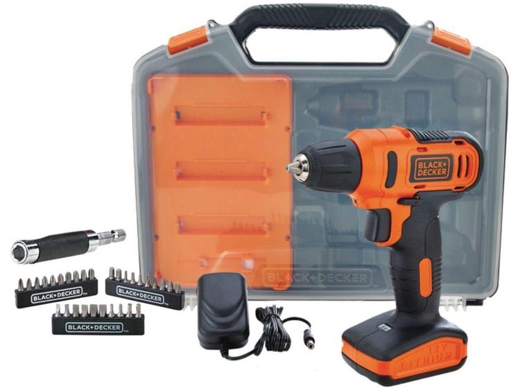 Imagem de Parafusadeira Furadeira 12v Black e Decker Ld12Ssc-br Com Maleta e Acessórios