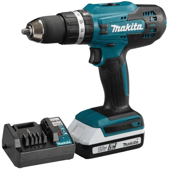 Parafusadeira Furadeira de Impacto 13mm 18 Volts + Bateria, Carregador e Bit - HP488DW - MAKITA Menor preço em Parafusadeira Furadeira de Impacto 13mm 18 Volts + Bateria, Carregador e Bit - HP488DW - MAKITA