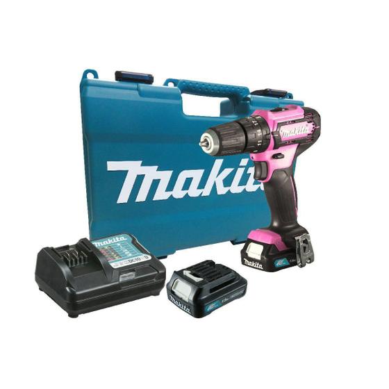 Imagem de Parafusadeira/Furadeira Rosa À Bateria 12V Makita Hp333Dwyep