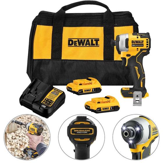 Parafusadeira imp. brushless 20v 1/4'' max - dcf809d2 dewalt -  Parafusadeira a Bateria - Magazine Luiza