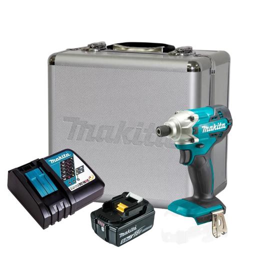 Imagem de Parafusadeira Impacto Bateria 18v 5ah Dtd156 Makita Carregador Rapido + Maleta