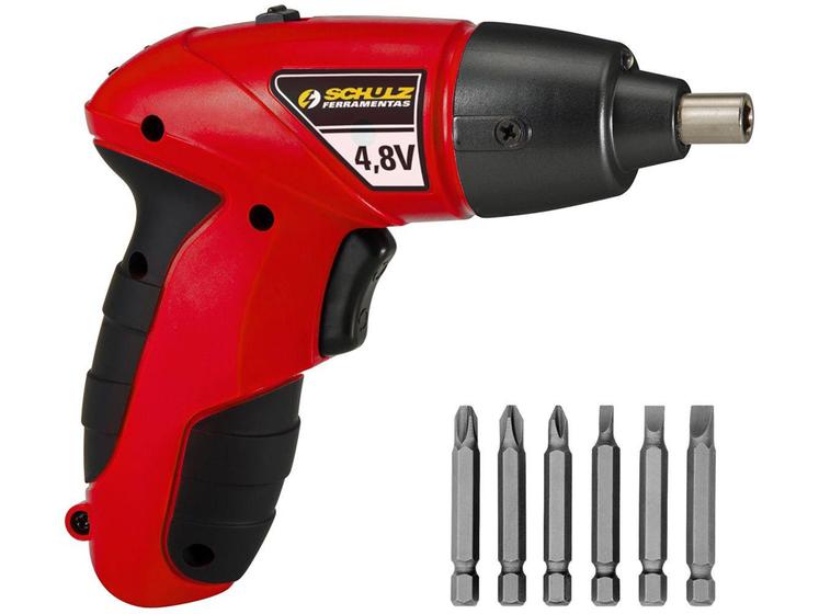 Parafusadeira Schulz a Bateria 4,8V 1/4” - Velocidade Variável 7 Peças 929.0208-0 Menor preço em Parafusadeira Schulz a Bateria 4,8V 1/4” - Velocidade Variável 7 Peças 929.0208-0