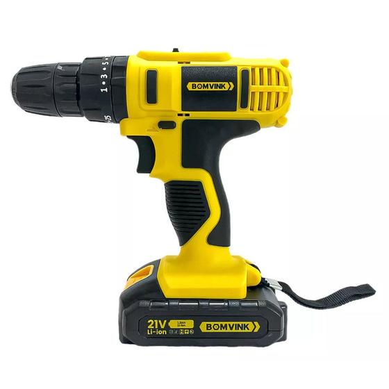 Imagem de Parafusadeira Sem Fio Bomvink Com Maleta Bivolt - Bom-9969 Preto