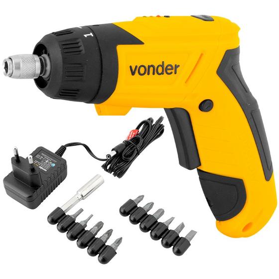 Parafusadeira Sem Fio Vonder 3,6V PBV120 Bivolt + Acessorios Menor preço em Parafusadeira Sem Fio Vonder 3,6V PBV120 Bivolt + Acessorios