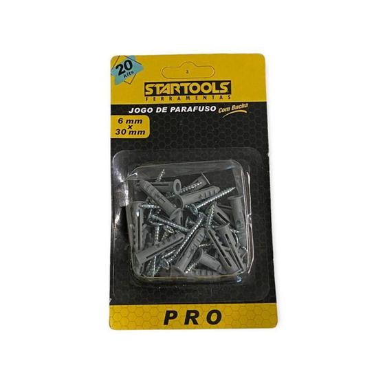 Imagem de Parafuso C/Bucha 6mmx30mm Startools 20 Peças