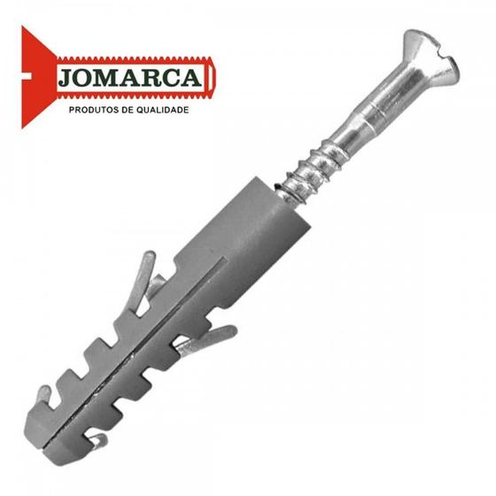 Imagem de Parafuso Com Bucha 12 Cabeca Chata Reta Pacote Com 50 Pecas Jomarca (6,1 X 65Mm)
