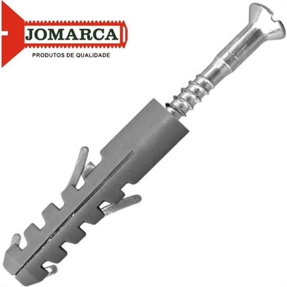 Imagem de Parafuso Com Bucha 12 Cabeca Chata Reta Pacote Com 50 Pecas Jomarca (6,1 X 65Mm)