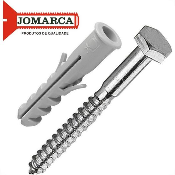 Imagem de Parafuso Com Bucha 12 Cabeca Sextavada Caixa Com 50 Pecas (5/16X70)