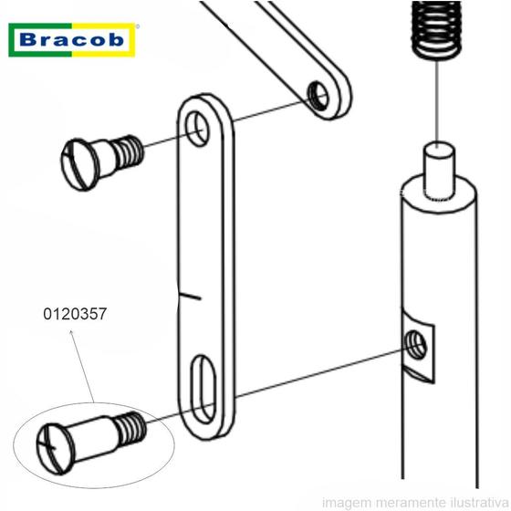 Imagem de Parafuso fixador do guia de movimento da haste do calcador bracob - 6018