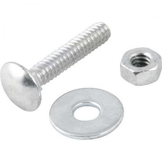 Imagem de Parafuso francês zincado 3/8" x 1.1/2" com porca e arruela cartela com 2 conjuntos