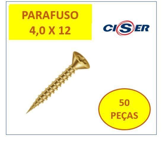 Imagem de Parafuso Madeira Chata Phillips 4,0 x 12 Fixer 50 Peças